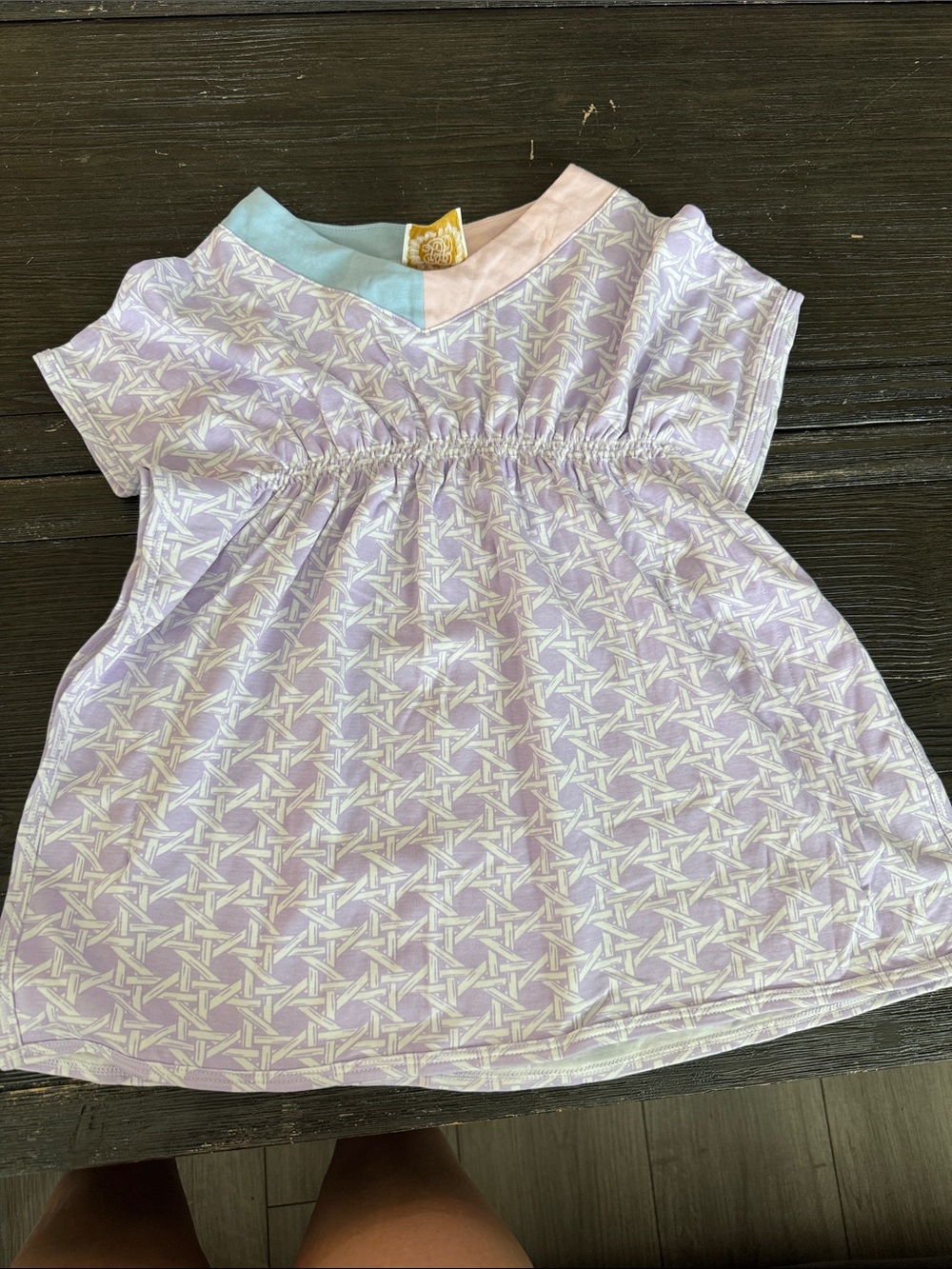The Beaufort Bonnet Company Girls' Lavender and Light Pink Swim Coverup